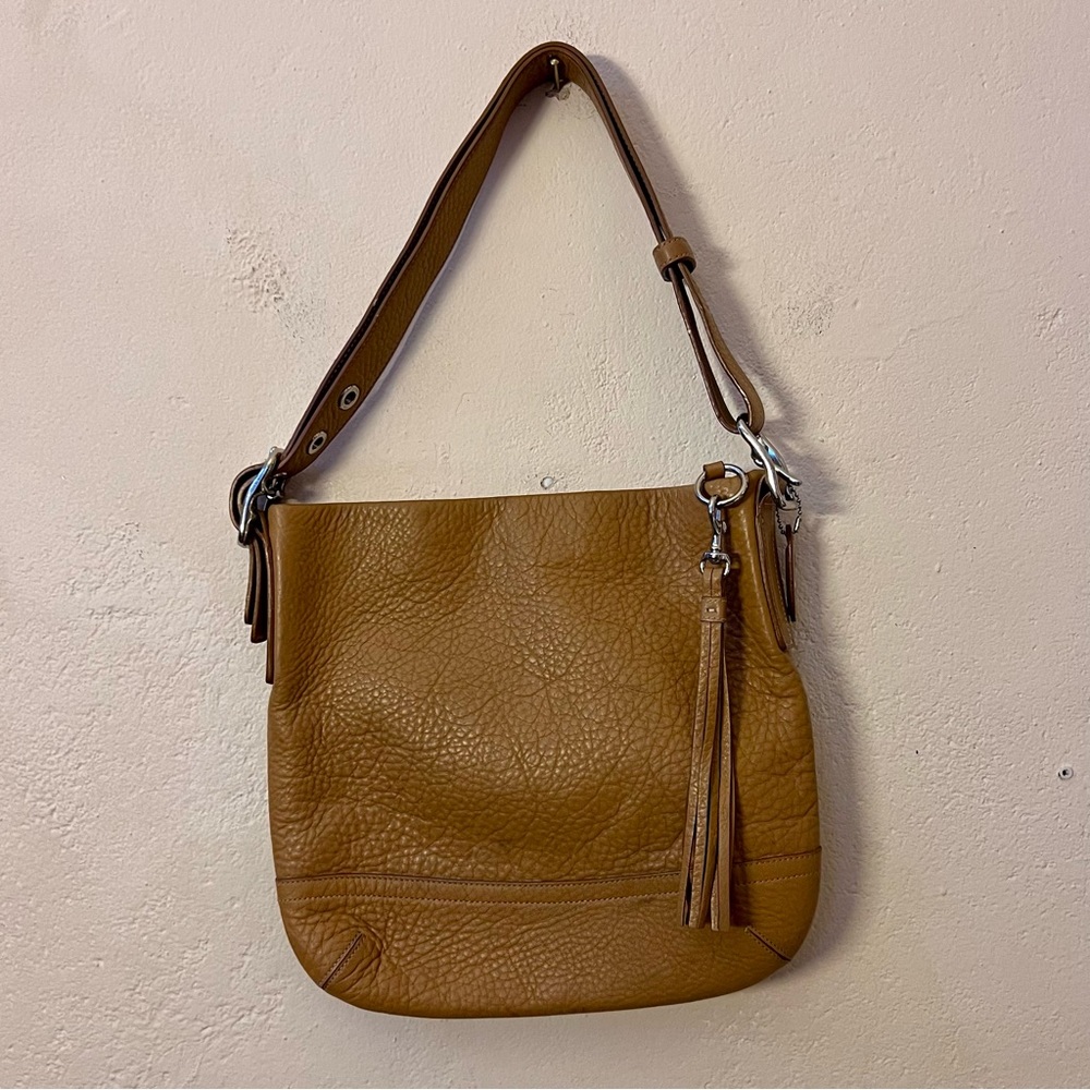 Coach 2006 Legacy Tan Thick Pebble Grain Leather Shoulder Hobo Bag Purse - Picture 3 of 17
